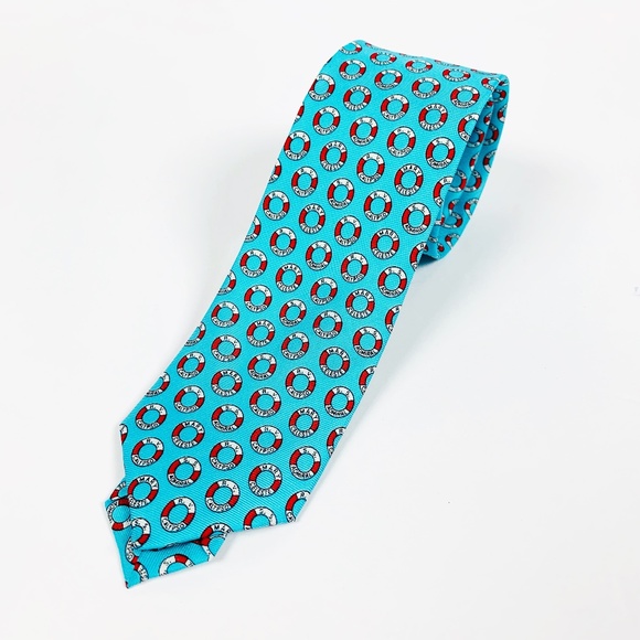 J. Crew Other - J. Crew Mens Silk Blue Nautical Tie Life Preserver
